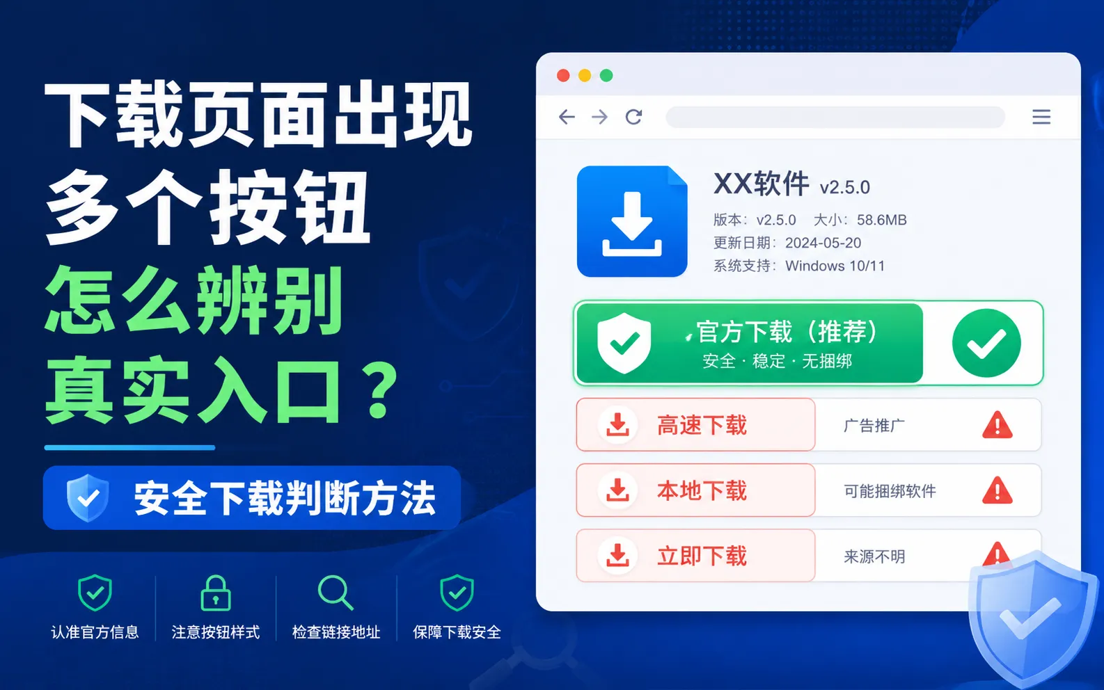 下载按钮真假辨别