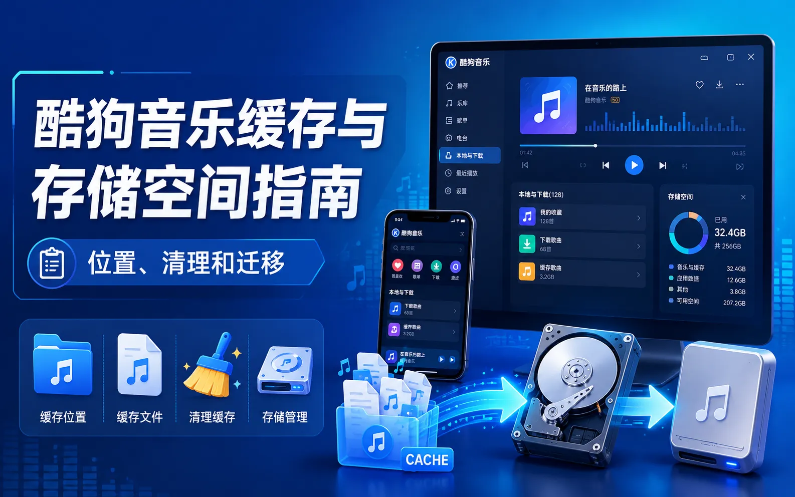 酷狗音乐缓存与存储空间指南:位置、清理和迁移 1 酷狗音乐缓存